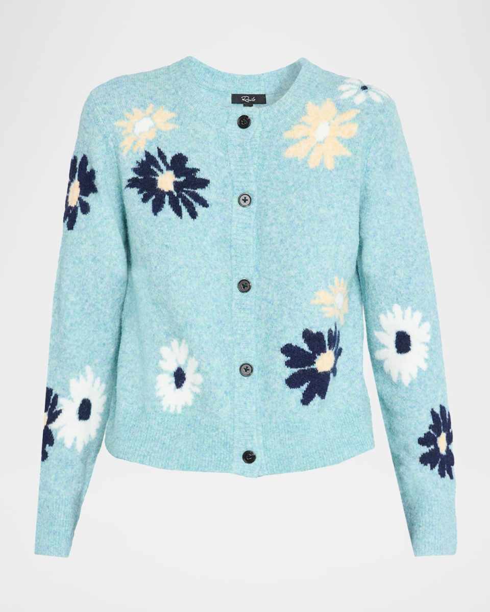 Millie Floral Wool-Blend Cardigan